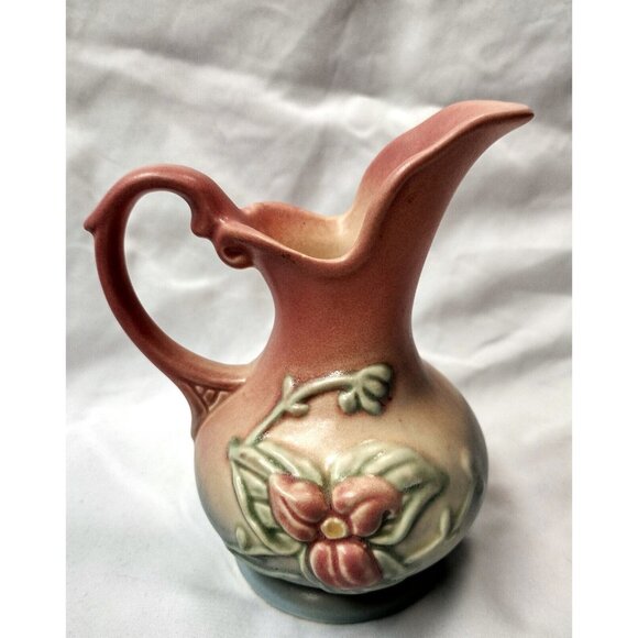 Vintage Hull Pottery Pink And Green Wildflower Vase W-2, Excellent - Picture 4 of 6